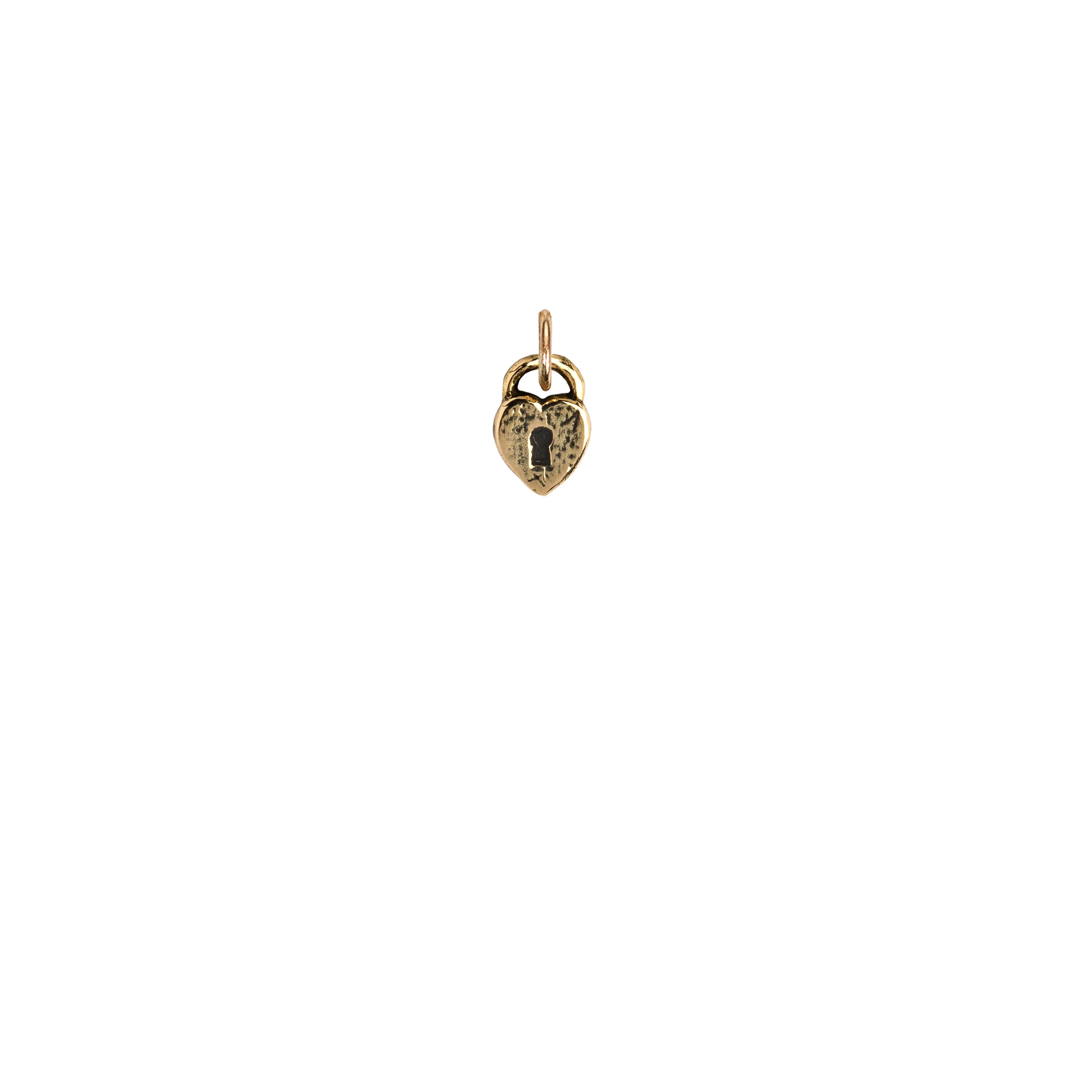 Heart Lock 14K Gold Symbol Charm - Image 7