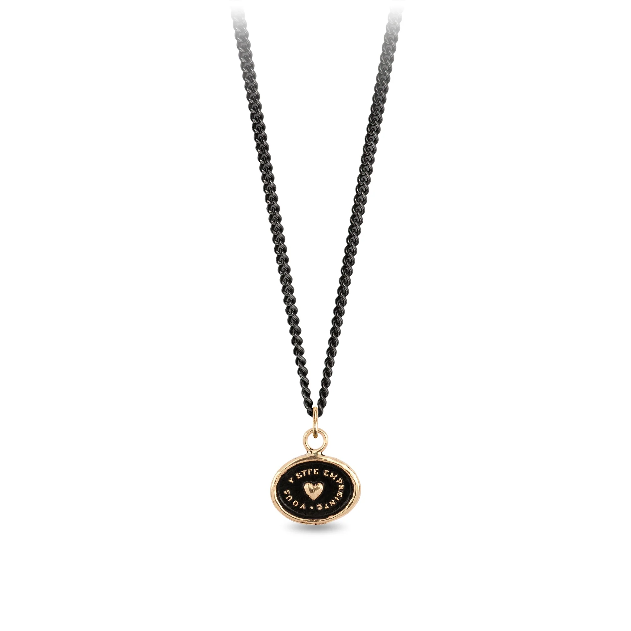 Heart Print 14K Gold Talisman - Image 3