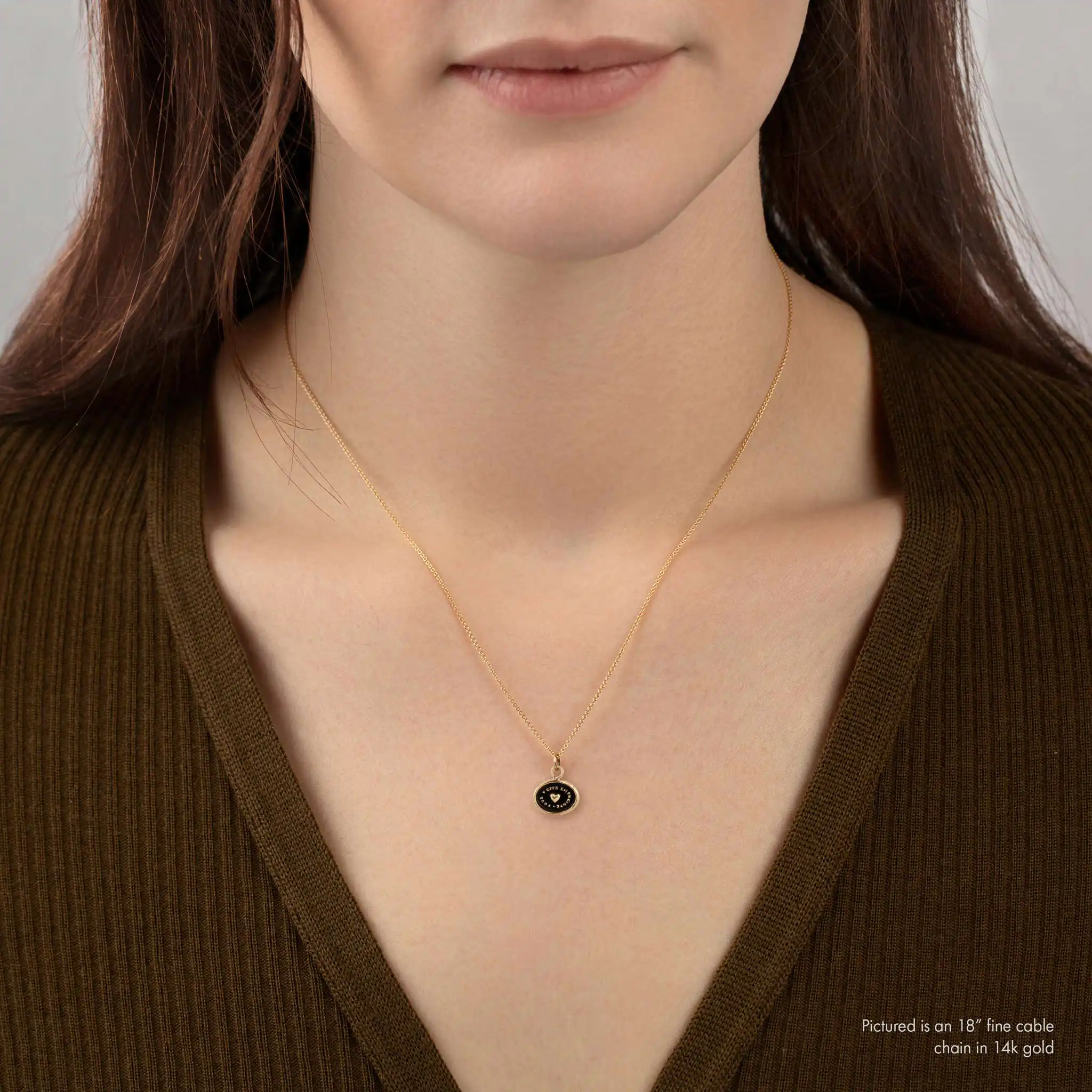 Heart Print 14K Gold Talisman - Image 5