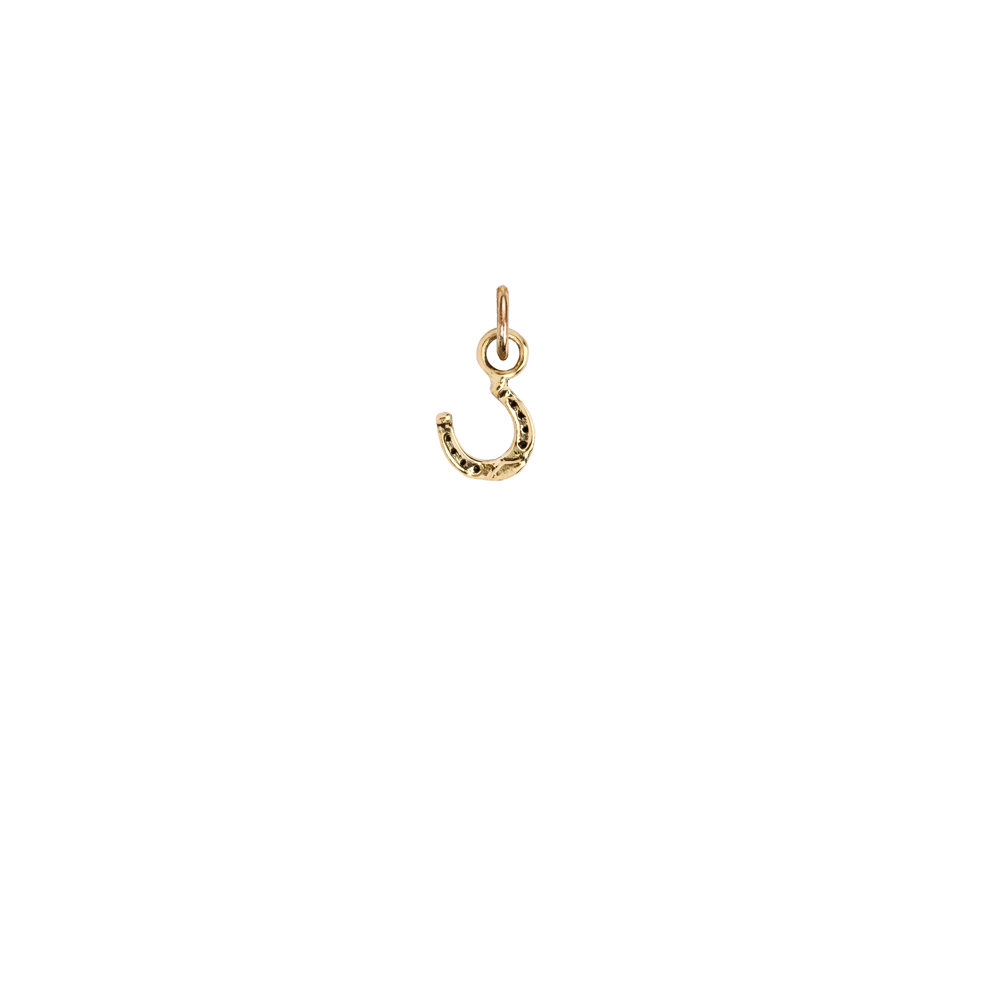 Horseshoe 14K Gold Symbol Charm - Image 6
