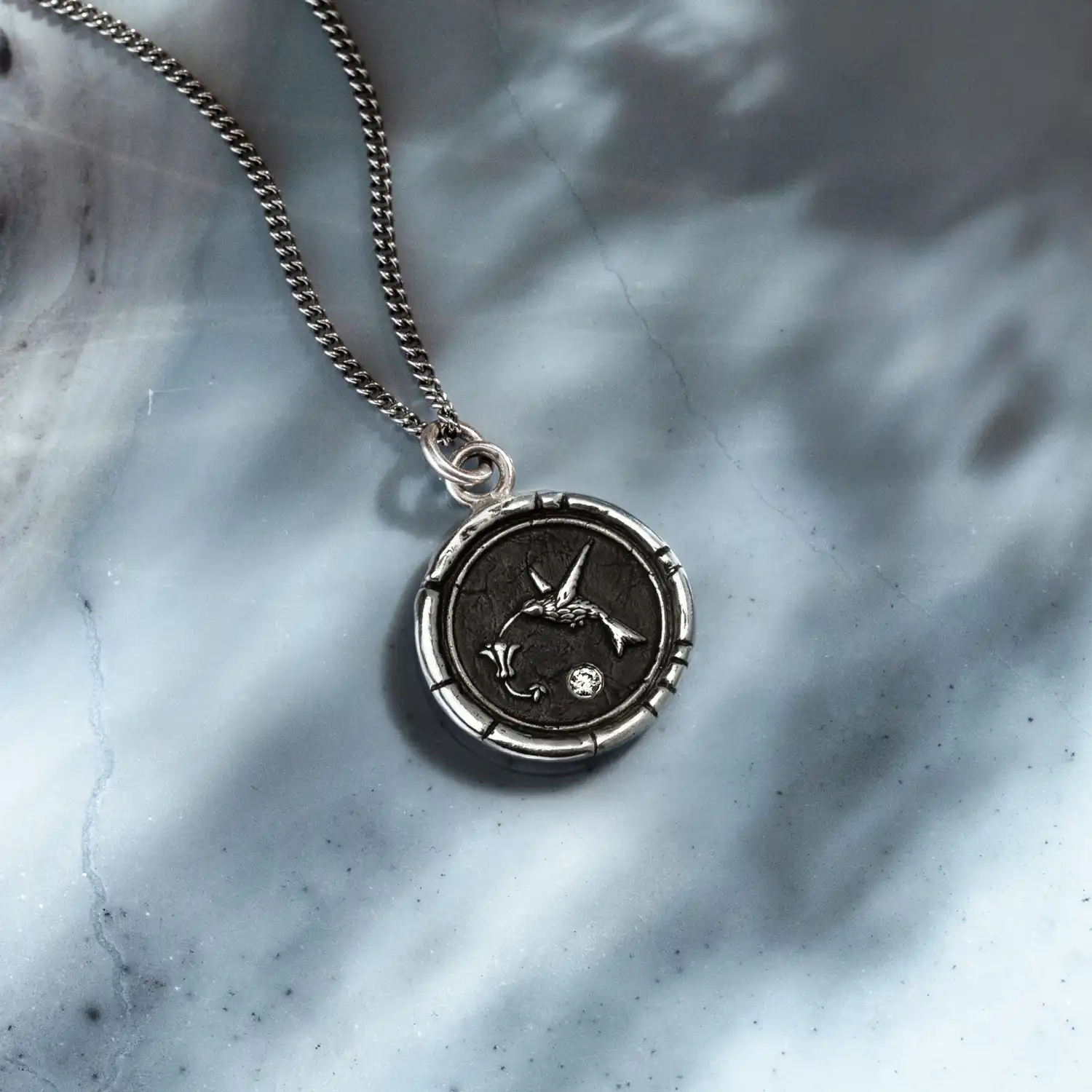 Hummingbird Diamond Set Talisman - Image 3