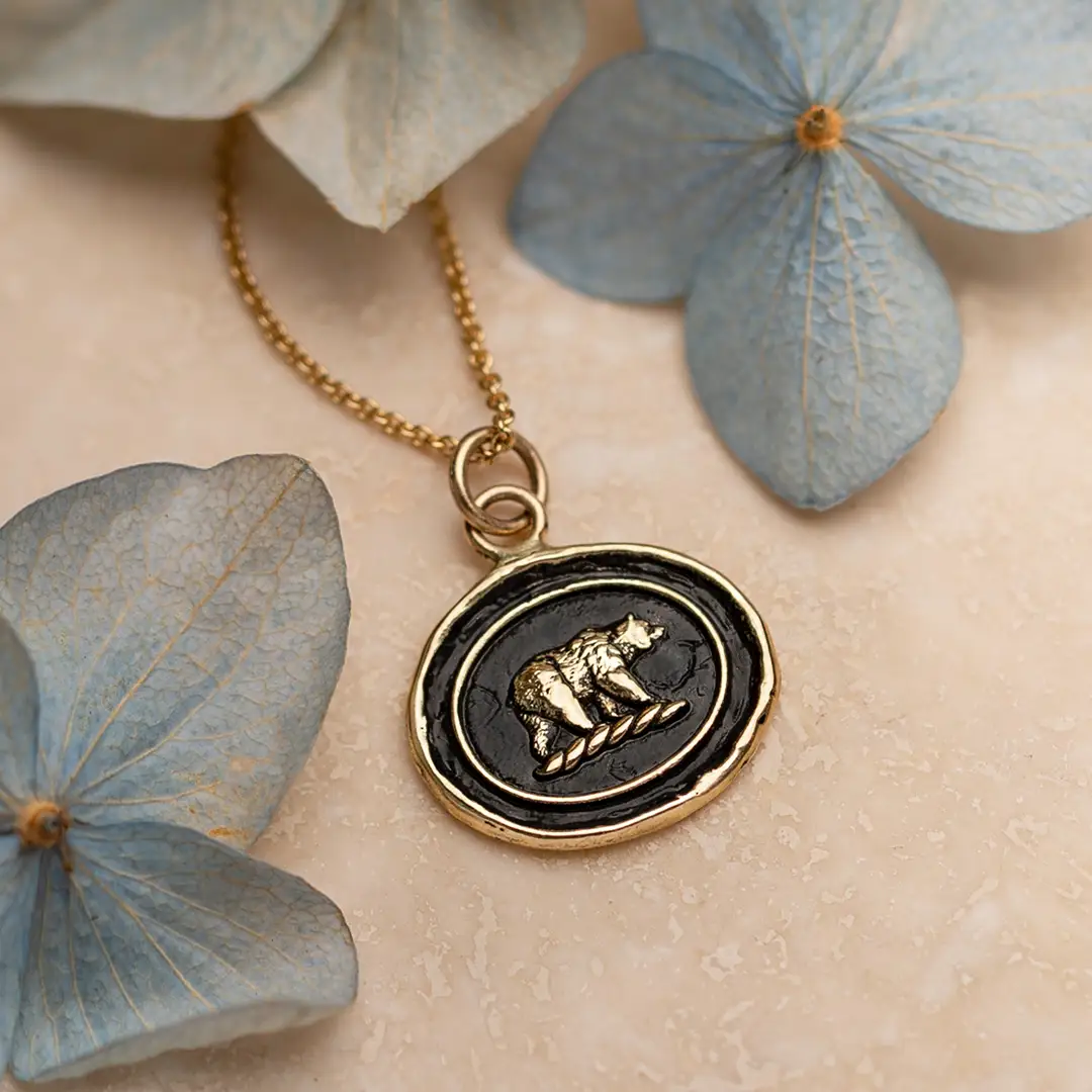 Mother Bear 14K Gold Talisman - Image 4