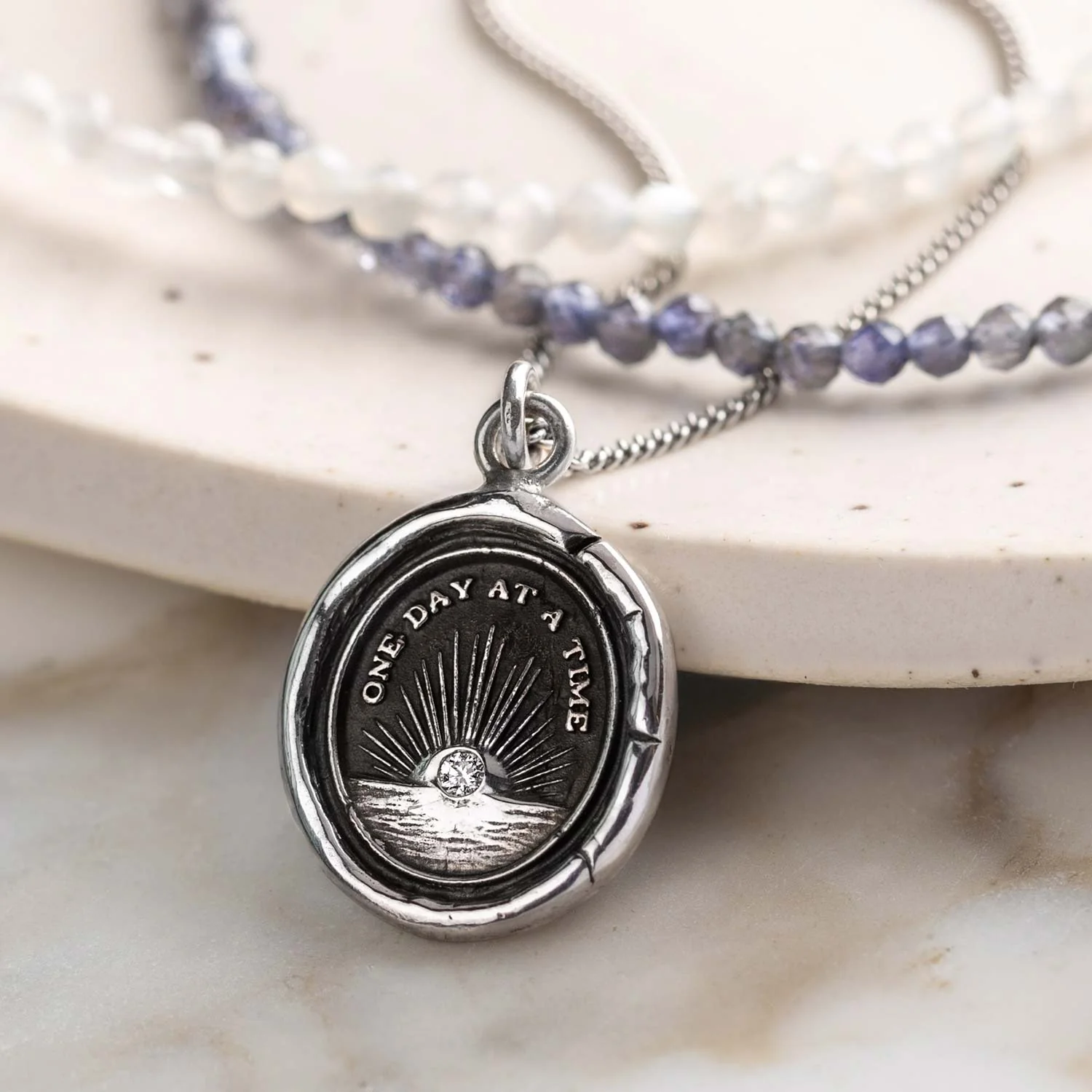 One Day at a Time Diamond Set Talisman - Image 3