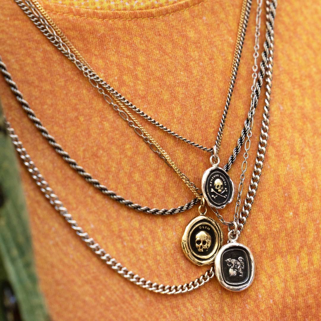 Remember To Live 14K Gold on Silver Talisman - Image 4