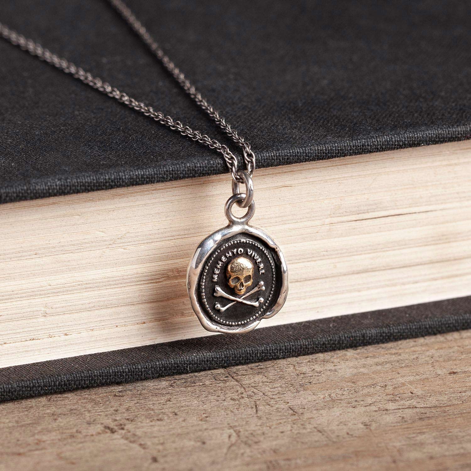 Remember To Live 14K Gold on Silver Talisman - Image 5