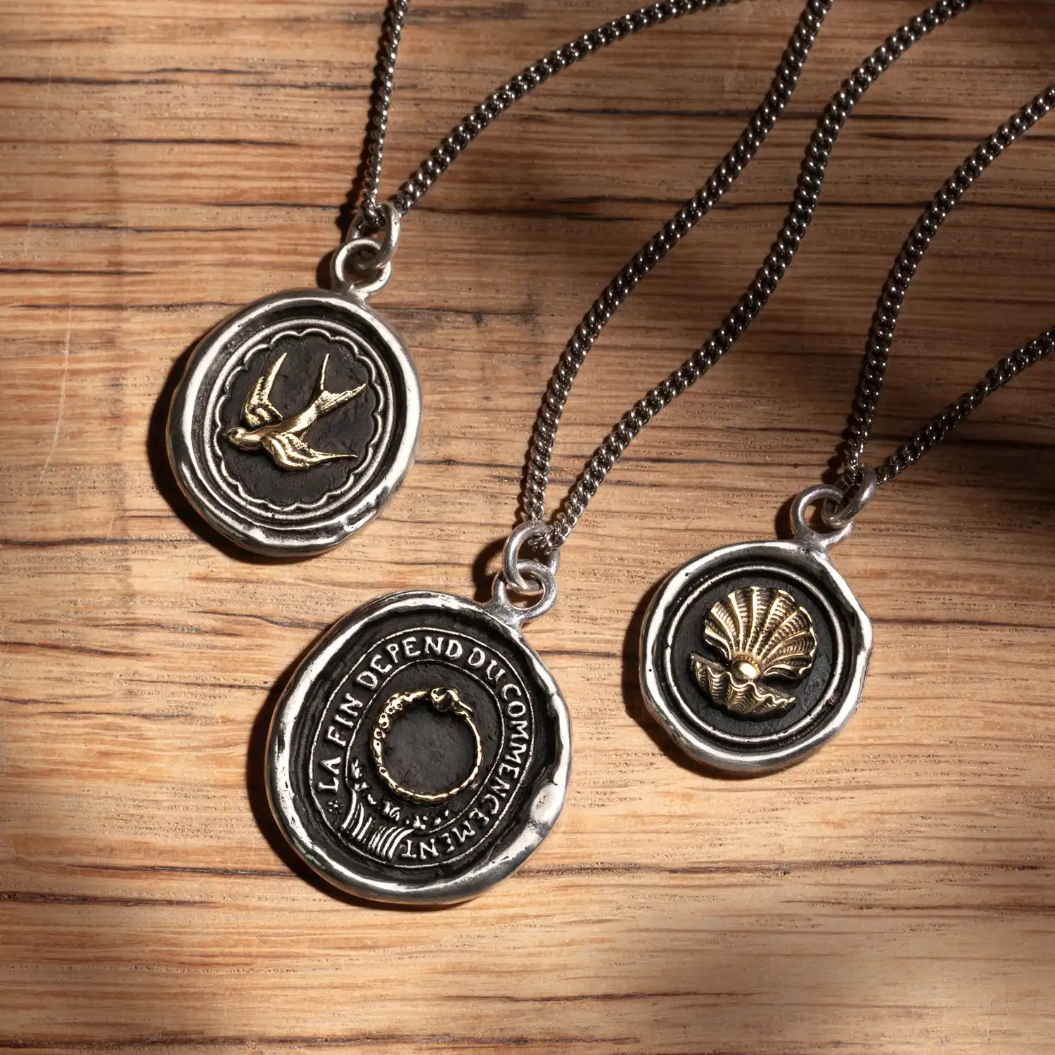 Knowledge 14K Gold on Silver Talisman - Image 3