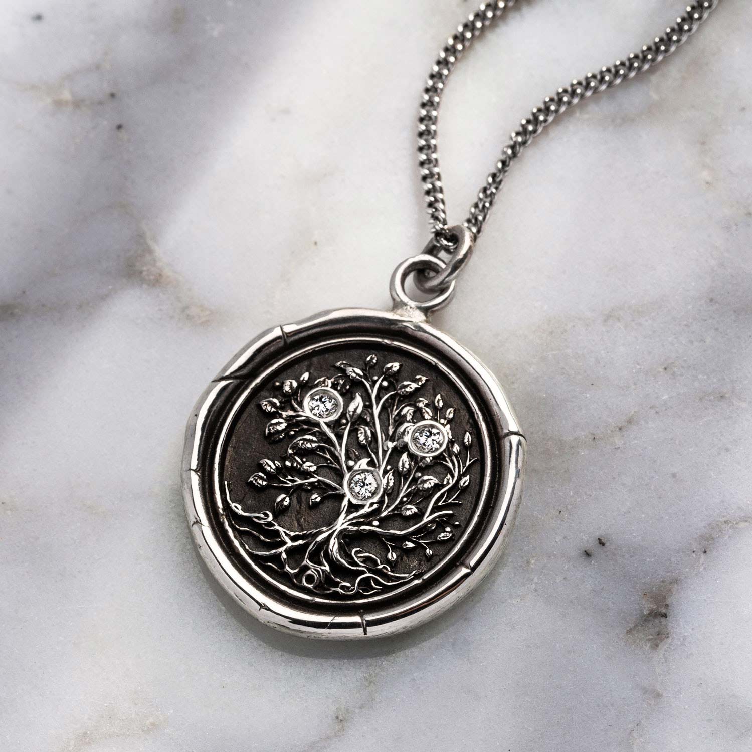 Tree of Life Diamond Set Talisman - Image 3