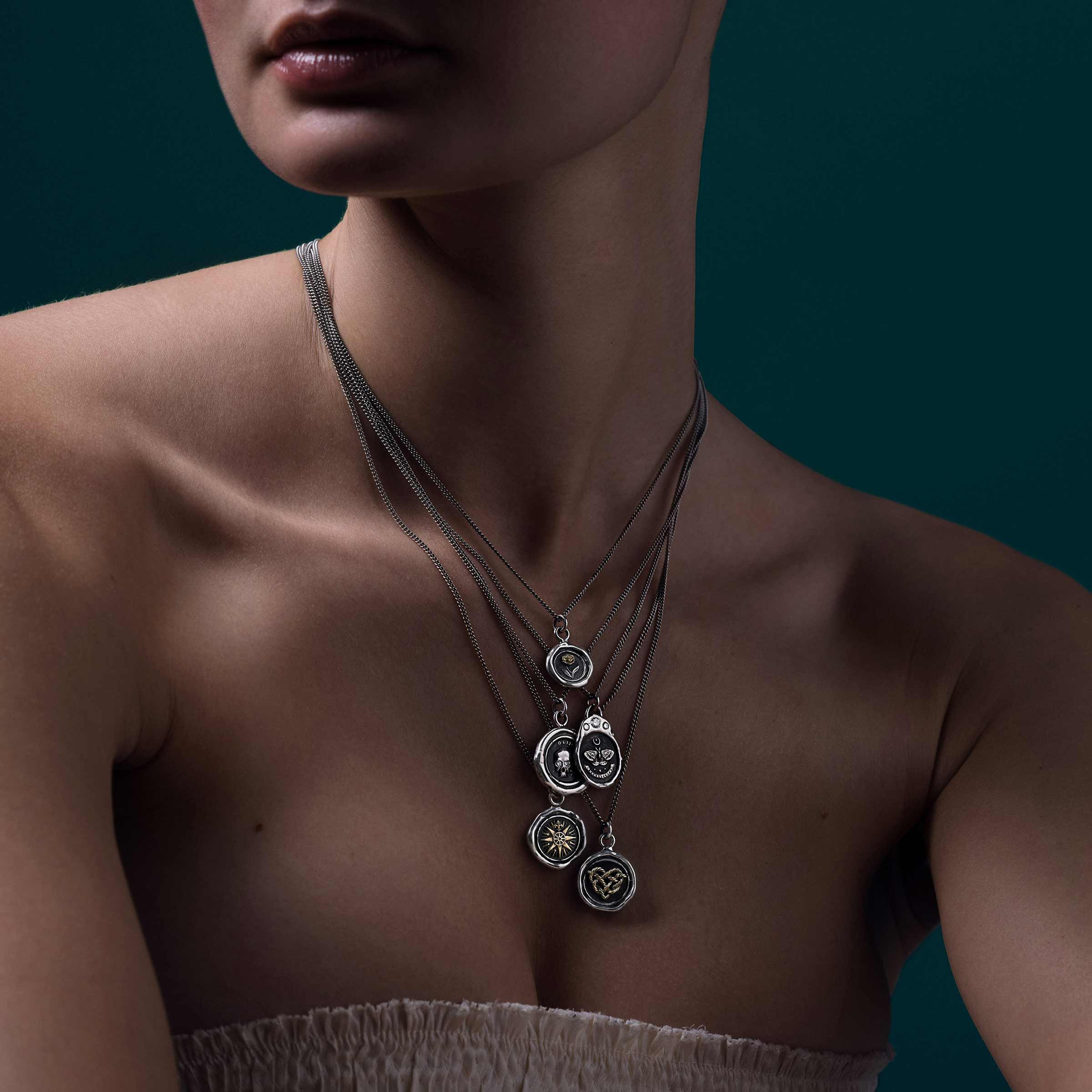 Direction 14K Gold on Silver Talisman - Image 3